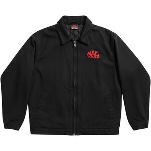Vintage Mac Tools Canvas Work Jacket Black Quilted Lined 2X Distressed Mechanic